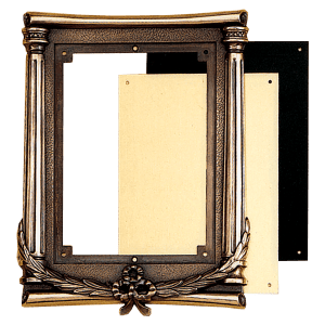 7 3/4″x 10″ Antique Bronze Column Frame Holder-Frame Only, Plates Sold Separately