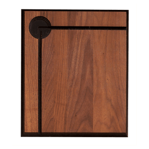 8″x10 1/2″ American Walnut Routed Plaque with 2 1/2″ Black Insert