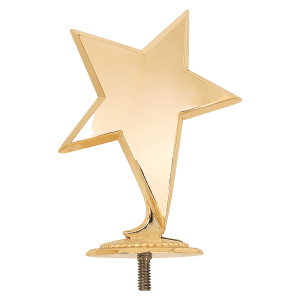 4 1/2″ Gold Star With Base Casting with Stud