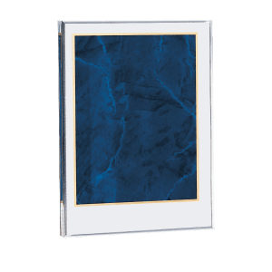 5″ x 7 5/8″ Sapphire Marble Acrylic Award Upright Only