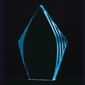7 3/4″ Flame Series Acrylic-Blue Accented Upright Only