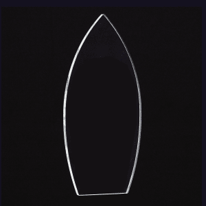 9 3/4″ Flame Series Clear Acrylic-Upright Only