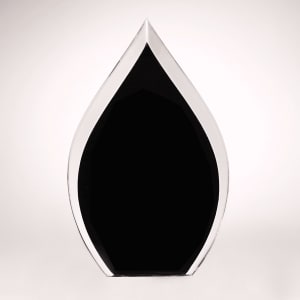 7 3/4″ Flame Series Clear Acrylic with Black Silkscreened Back-Upright Only
