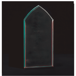 9 5/8″ Flame Jade Acrylic with Rosewood Piano Finish Base-Upright Only