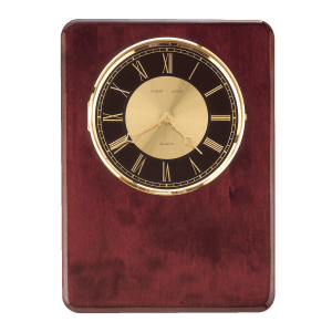 12″ x 15″ Rosewood Piano Finish Clock Board with Precut Hole and 1 Keyslot Plaque Only, Clock and Plate Not Included