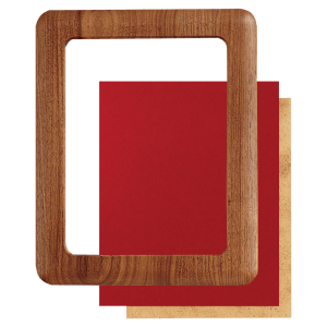 12″ x 15″ American Walnut Airflyte Frame with Red Velour Backing