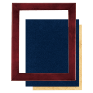 Rosewood Piano Finish Frame Kit with Blue Velour Backing