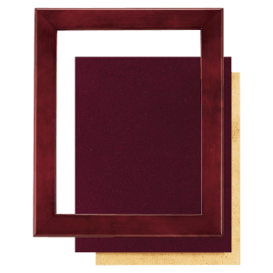 Rosewood Piano Finish Frame Kit with Maroon Velour Backing