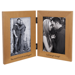 4″ x 6″ Genuine Red Alder Dual Picture Frame (Frame Only-Alder Plate Sold Separately)