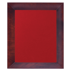 12″ x 15″ Matte Cherry Frame with Red Velour Backing (Assembled)