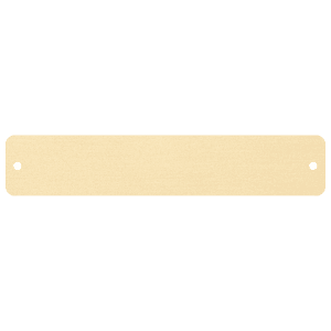 1″ x 5″ Laserable Gold Brass Plate with Rounded Corners and Two Holes