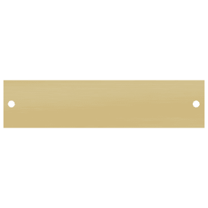 1 3/4″ x 6″ Brushed Gold Aluminum Plate with Two Holes