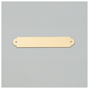 1/2″ x 3″ Brushed Gold Brass Plate with Two Holes
