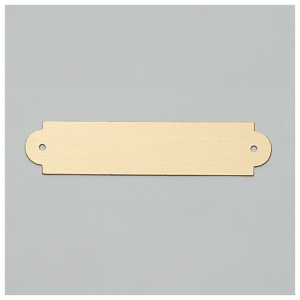 3/4″ x 3 1/2″ Brushed Gold Brass Plate with Two Holes