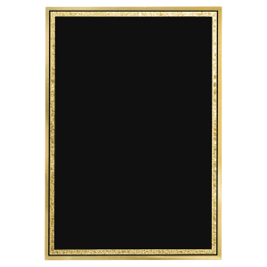 5″ x 7″ Black/Gold Brass Plated Steel Florentine Plaque Plate