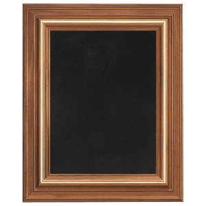 18″ x 25″ American Walnut Airflyte Frame with Gold Trim and Black Velour Backing (Assembled)