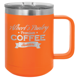 Polar Camel 15 oz. Orange Vacuum Insulated Mug with Slider Lid
