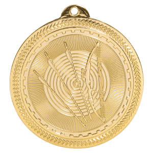2″ Bright Gold Archery Laserable BriteLazer Medal