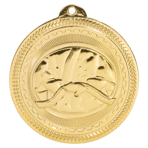 2″ Bright Gold Martial Arts Laserable BriteLazer Medal