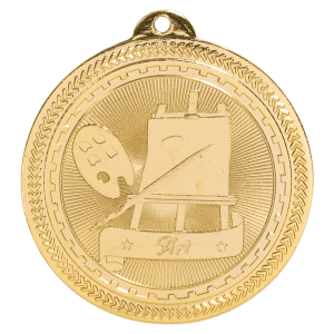 2″ Bright Gold Art Laserable BriteLazer Medal