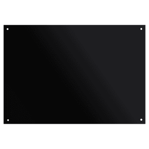 7″ x 10″ Laserable Black Brass Plate with 4 Holes