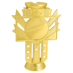 6″ Gold Riser/Holder Figure Holds a 2″ Insert and a 3 1/2″ x 2″ Plate