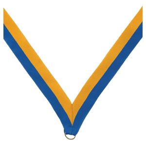 7/8″ Blue/Gold Neck Ribbon without Snap Clip
