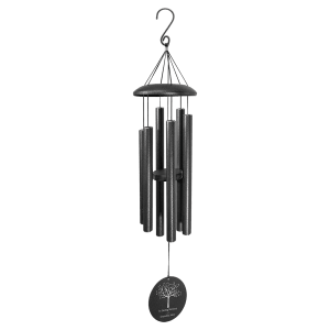 36″ Black Powder Coated Aluminum Wind Chime