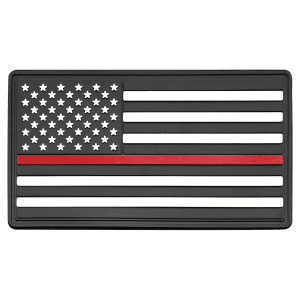 1 3/4″ x 3 1/4″ Red Line American Flag PVC Patch representing support for firefighters – Kota Pro Adhesive included