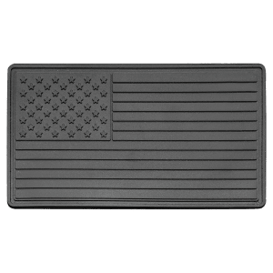1 3/4″ x 3 1/4″ Black American Flag PVC Patch representing various causes – Kota Pro Adhesive included