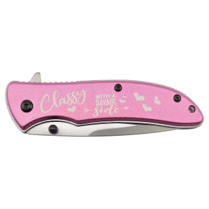 Bison River 4 1/4″ Pink Everyday Carry Knife