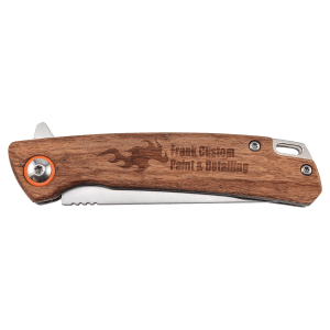 Bison River 4″ Wood Everyday Carry Knife with Ball Bearing Open Mechanism