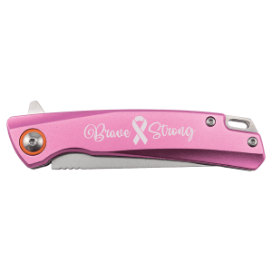 Bison River 4″ Pink Everyday Carry Knife with Ball Bearing Open Mechanism
