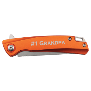 Bison River 4″ Orange Everyday Carry Knife with Ball Bearing Open Mechanism