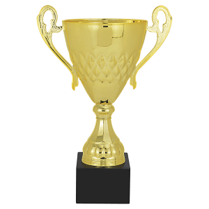 13 3/4″ Gold Completed Metal Cup with Black Marble Base