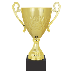 17 1/8″ Gold Completed Metal Cup with Black Marble Base