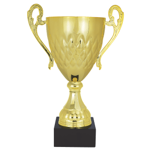 19 3/4″ Gold Completed Metal Cup with Black Marble Base