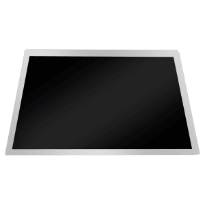 1 1/2″ x 2 7/8″ Laserable Aluminum Black Plate with Silver Border