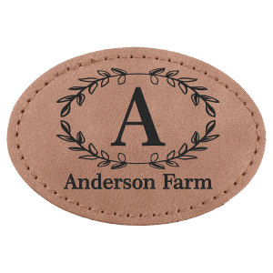 3″ x 2″ Blush Premier Laserable Leatherette Oval Patch with Kota Pro Adhesive – Creekside Collection