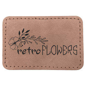 3″ x 2″ Blush Premier Laserable Leatherette Rectangle Patch with Kota Pro Adhesive – Creekside Collection