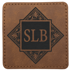 3″ x 3″ Dark Brown Premier Laserable Leatherette Square Patch with Kota Pro Adhesive – Creekside Collection