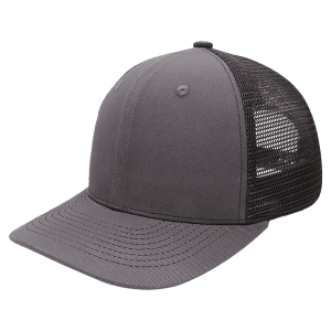 Charcoal/Black BrimCo Classic 6-Panel Trucker Hat