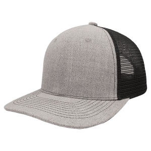 Heather Gray/Black BrimCo Classic 6-Panel Trucker Hat