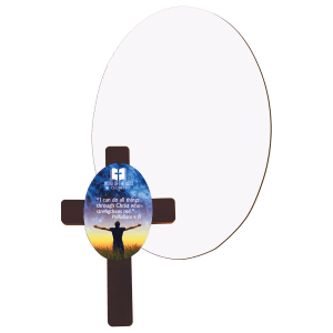 4.219″ x 5.969″ Gloss White Unisub MDF Sublimatable Oval Insert for UN5783