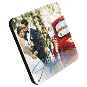3.78″ x 3.78″ Premium Square Coaster with Cork Backing