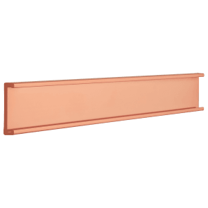 1″ x 12″, Polished Rose Gold, Kota Pro Aluminum Wall Bracket without Mounting Holes, Fits 1/16″ Thick Plastic Insert