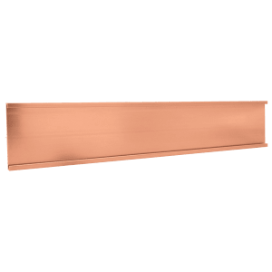 1 1/2″ x 8″, Polished Rose Gold, Kota Pro Aluminum Wall Bracket without Mounting Holes, Fits 1/16″ Thick Plastic Insert