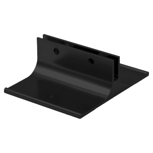 2″, Black, Kota Pro Aluminum Corridor Bracket, Fits 1/8″ Thick Plastic Insert