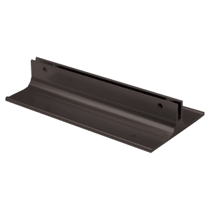 6″, Black, Kota Pro Aluminum Corridor Bracket, Fits 1/8″ Thick Plastic Insert