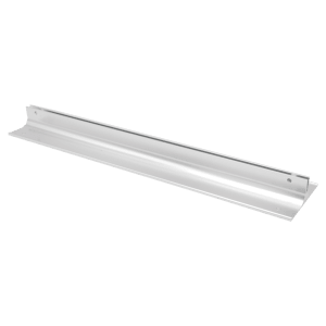 12″, Polished Silver, Kota Pro Aluminum Corridor Bracket, Fits 1/8″ Thick Plastic Insert
